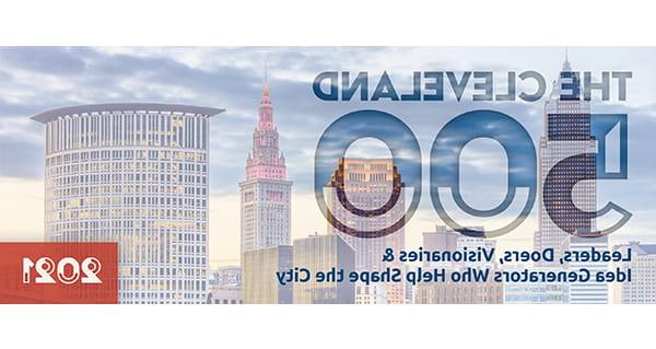 Text "Cleveland 500" over an image of the Cleveland Skyline